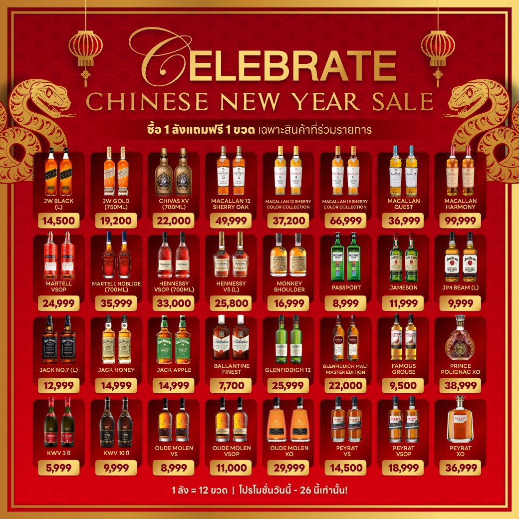 CELEBRATE CHINESE NEW YEAR SALE 🧧🎊 สั่งซื้อวันนี้ 1 ลังแถมฟรี 1 ขวด