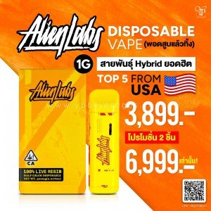 Alien Labs Disposable Vape ( พอดกัญชาสูบแล้วทิ้ง ) สายพันธุ์ Hybird ยอดฮิต! พร้อมส่งเจ้าใหญ่ที่สุด